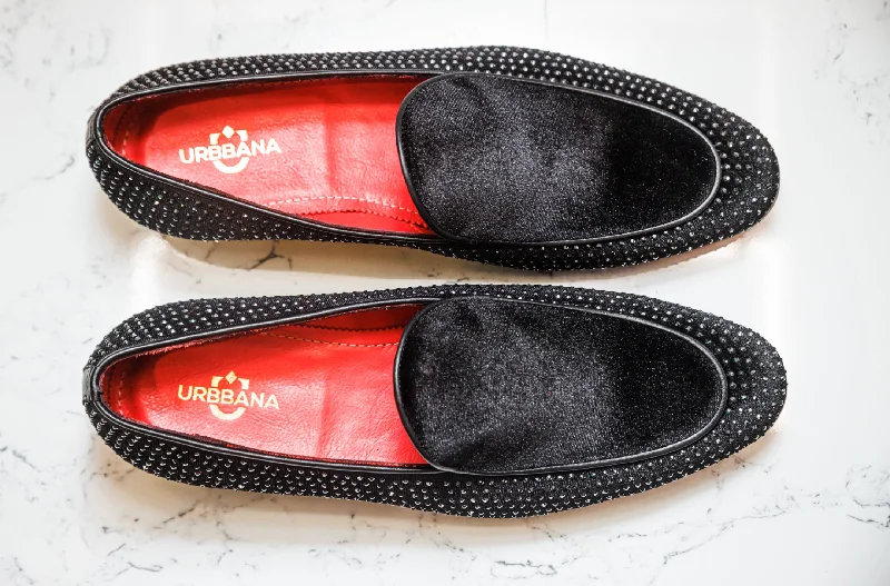 The Kouza Diamond Loafers - Black