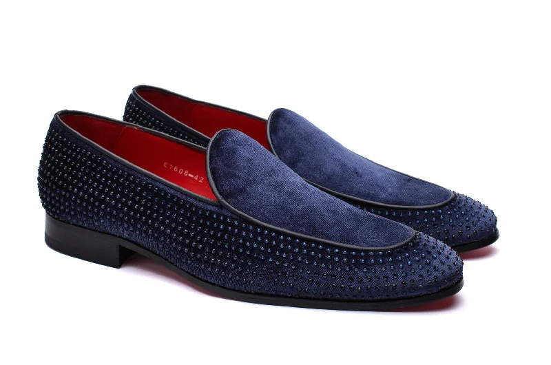 The Kouza Diamond Loafers - Blue