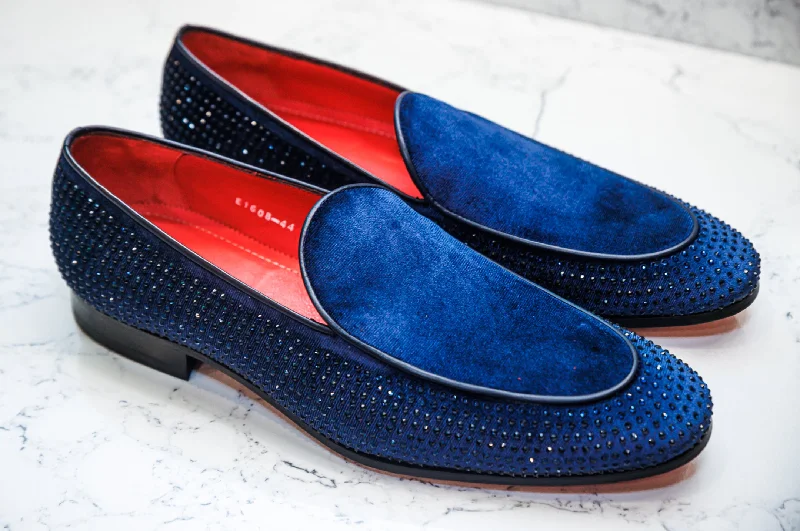 The Kouza Diamond Loafers - Blue