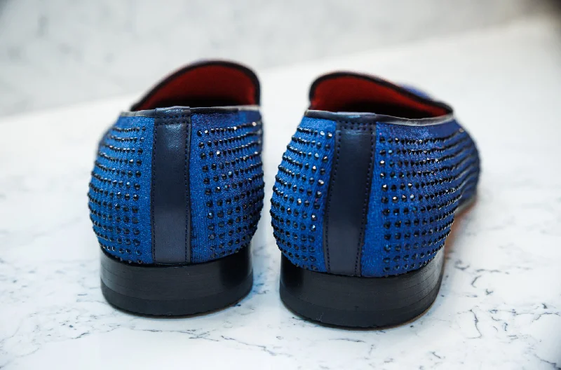 The Kouza Diamond Loafers - Blue