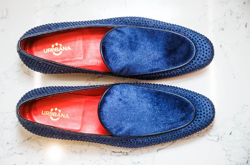 The Kouza Diamond Loafers - Blue