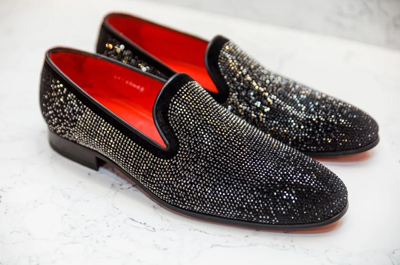 The Mandana Diamond Loafers - Black