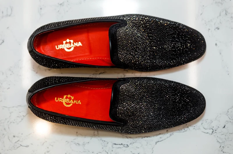 The Mandana Diamond Loafers - Black