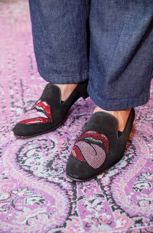 The Pink Tongue Diamond Loafers