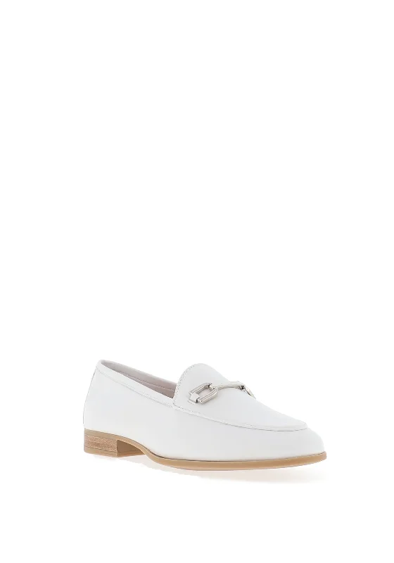 Unisa Dalcy Leather Chain Loafer, White