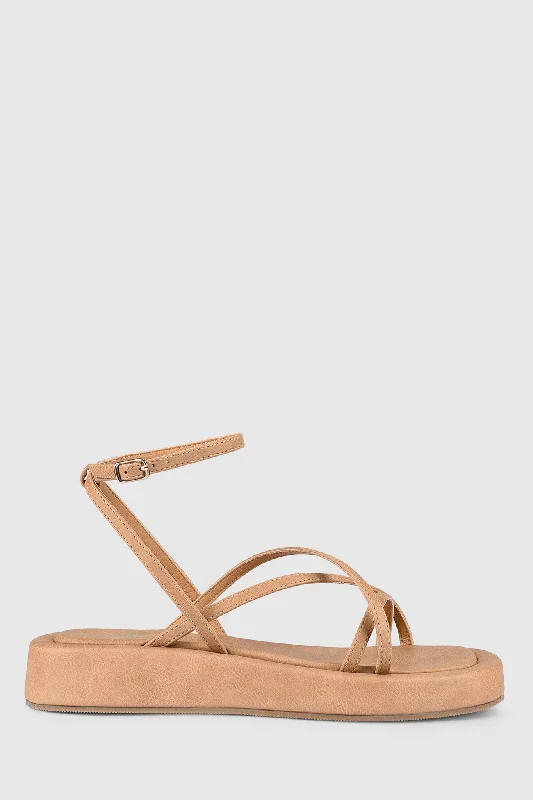 VERALi Bondi Flatform Sandals Caramel Softee