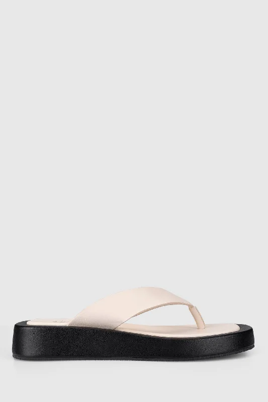 VERALi Boucer II Flatform Thongs Bone Smooth