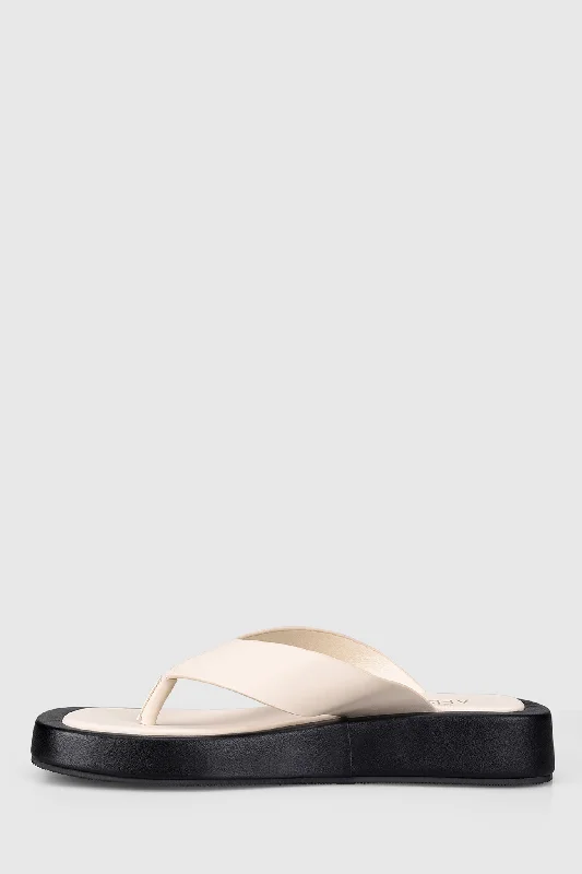 VERALi Boucer II Flatform Thongs Bone Smooth