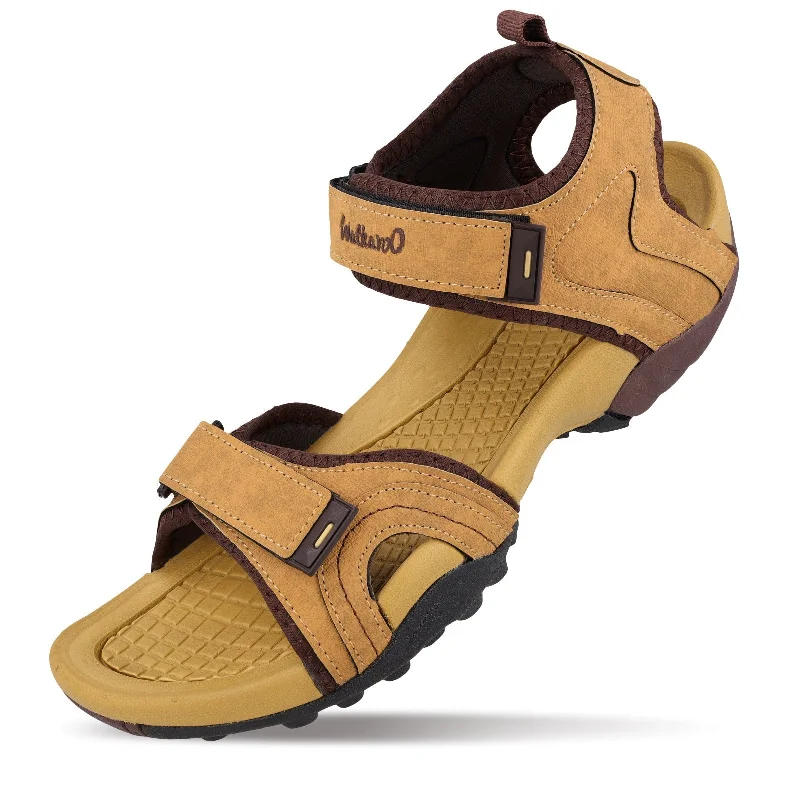 Walkaroo Men Sandals  - WC4415 Tan