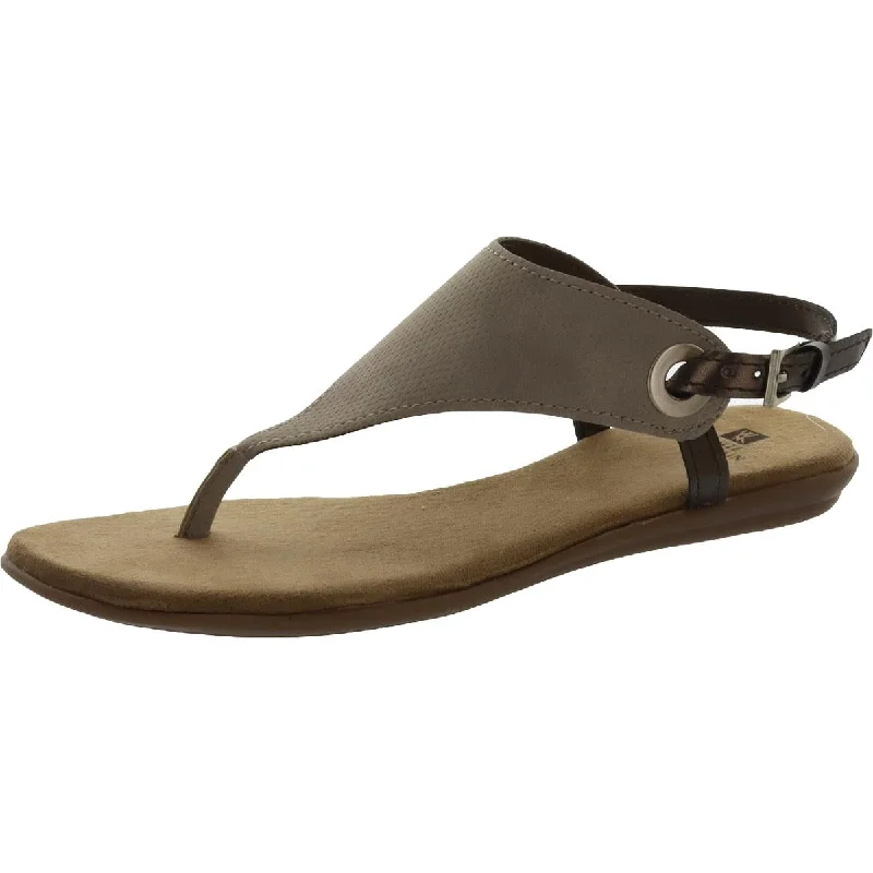 White Mountain Womens London Buckle Thong Flat Sandals