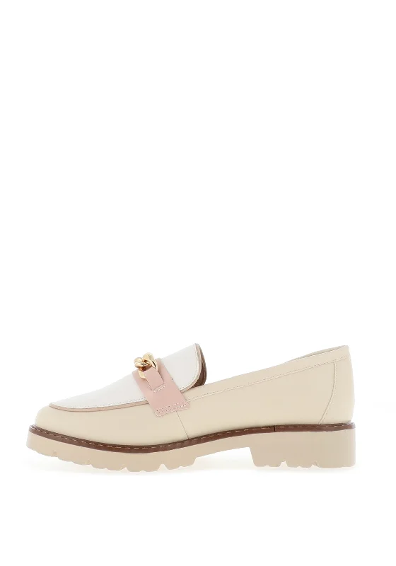 Zanni & Co Daqia Chain Loafers, Shell Blush