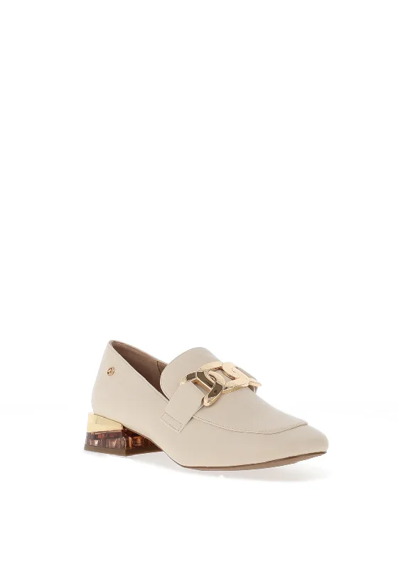 Zanni & Co. Laocai Block Heel Loafers, Oatmeal