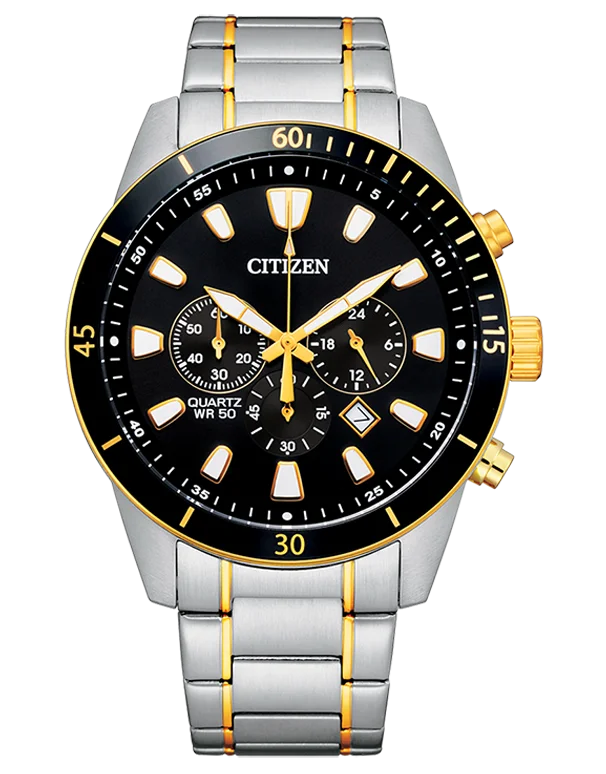 Citizen - Q Chrono 2T Black Dial 44mm Date  - AN8184-89E - 784999